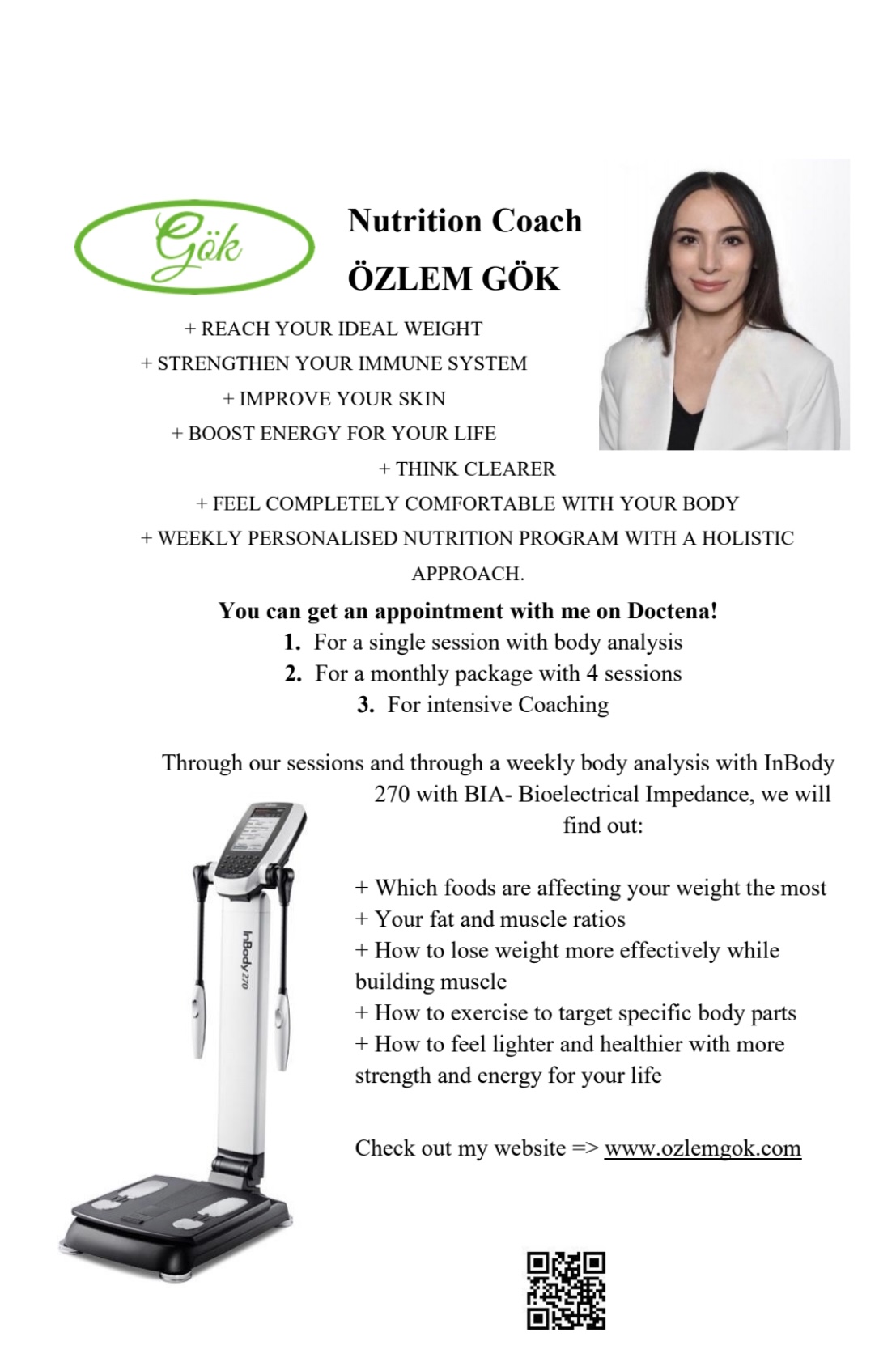Özlem Gök Certificated Nutritionist and Nutrition Coach